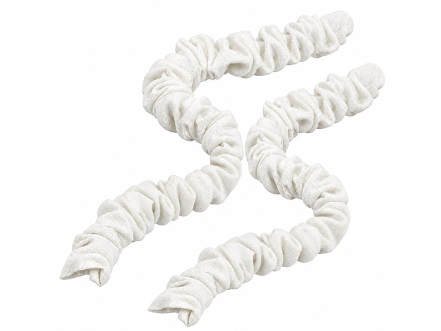 5 Foot Linen Fabric Chandelier Chain Cord Cover with Hook and Loop Closure, 2 Packs, Off White