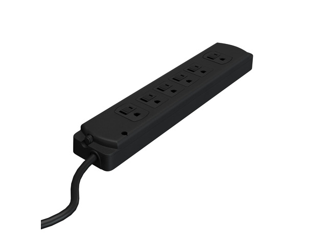 Power Strip Extension Cord 10 Feet Black