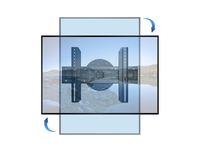 TV Wall Mount Landscape to Portrait Rotation, Fixed Mounting Bracket, Low-Profile for Samsung, Sony, Toshiba, Sharp, LG, Element, Westinghouse, TCL...
