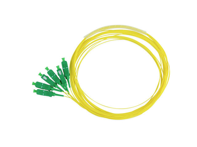 Simplex SC Angled Physical Contact OS2 Singlemode PVC (LSZH) 0.9mm, Fiber Optic Pigtail Fusion and Mechanical Splice, Singlemode 9/125 900um Tight...