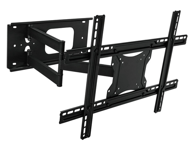 Full Motion TV Wall Mount Bracket, 32-70', 100 lbs Tilt, swivel, extend and compress for LCD LED plasma flat screens, VESA compatible up to 600x400
