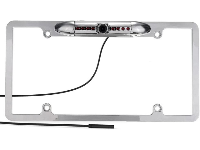 Backup License Plate HD Camera Night Vision 8 IR LED Wide Rear View Waterproof Compatible with Car Radio Sony XAV-AX150 XAV-9500ES XAV-AX3200...
