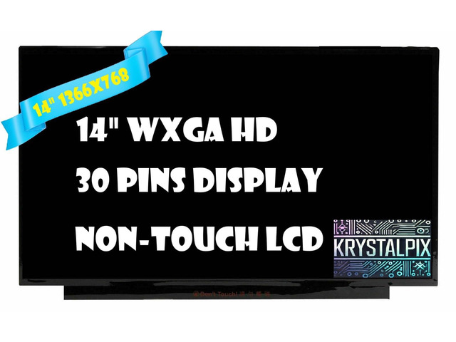 Replacement LCD for HP 14-DQ0040NR 14' LED LCD Screen HD WXGA Display New 30 Pin 1366x768 Panel Non-Touch By