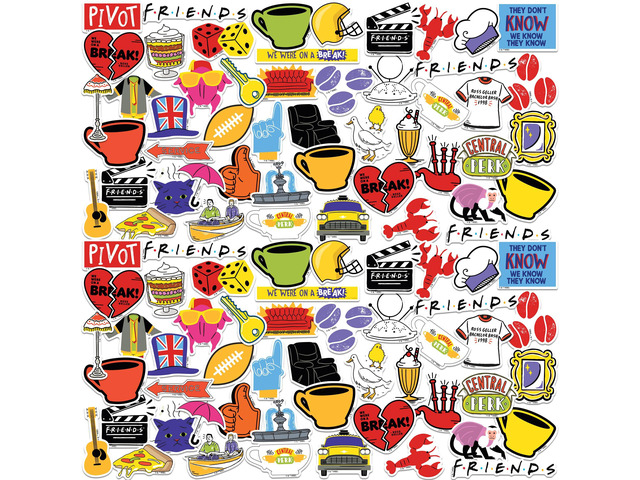 Friends Iconic 150 Vinyl Stickers Waterproof Die-Cut Decals Laptop Car