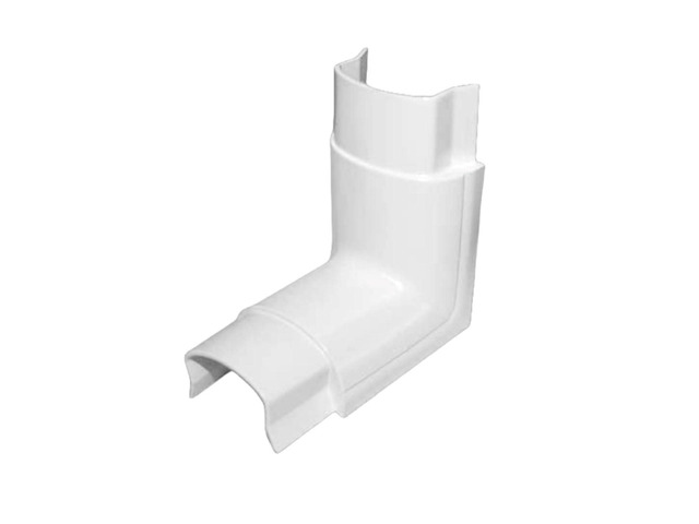 Inside Elbow Joint for Half Round Cord Hider, Outdoor Cable Cover Cable Raceway with Adhesive Back 1.2in W x 0.50in H