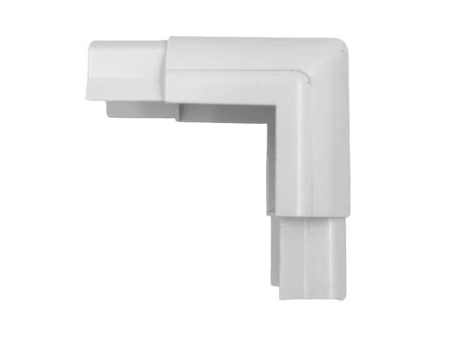 Outside Elbow Joint for Half Round Cord Hider, Outdoor Cable Cover Cable Raceway with Adhesive Back 1.2in W x 0.50in H