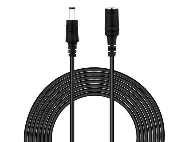DC Power Extension Cable 50 Feet 5.5mm x 2.1mm Male Female Cord, 20AWG