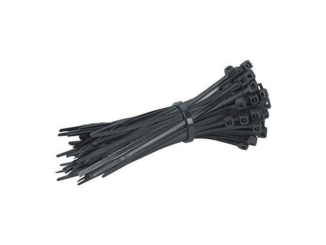 Heat Stabilized UV Nylon Cable Zip Ties [Pack of 100] 4 in., 18lb., Black, Heavy Duty Zip Ties Office Organizers