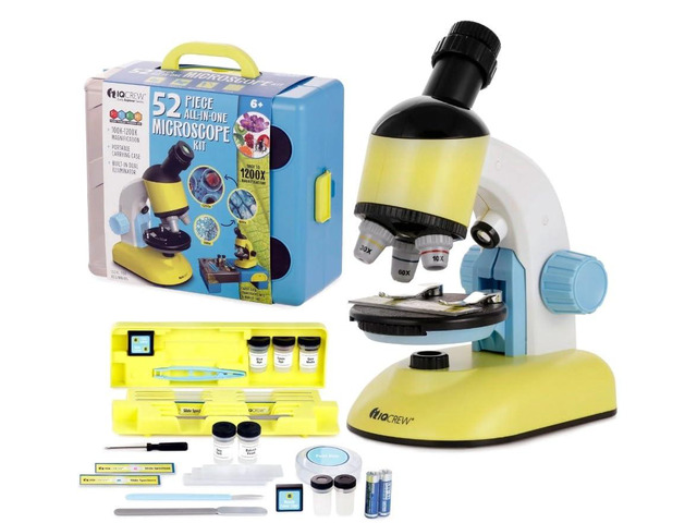 M44-KT 1200X Compound Starter Microscope Kit w/Dual LED 100X-1200X Magnification Range Compound Biological Microscope Built-In LED Illumination...