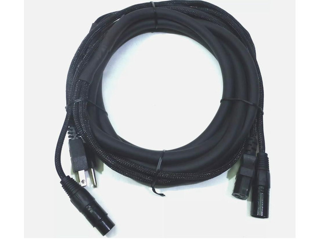 15 Ft / 4.54M Siamese Cable AC Power & XLR Cable NEUTRIK for Power Speakers