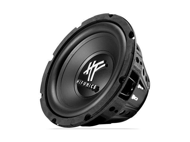 HFX8D4 8 Inch Round Subwoofer, 250 Watt Max 125 Watt RMS Single Speaker for Cars and Vehicles, 4 Ohm, Heavy Gauge and Powder Coated, Black