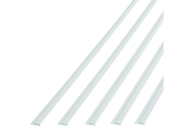 47 in Vinyl J Trim Matte White (5 Pack) Decorative Vinyl Trim