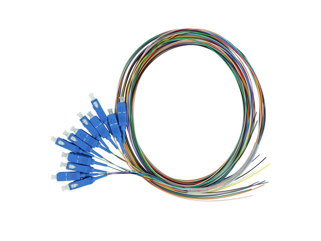 12 Fiber SC UPC OS2 Singlemode Pigtail, 2m (6.56ft),9/125µm, 0.9mm LSZH Tight-Buffered, Corning SMF28 Ultra G.657.A1, Low Loss, Fusion or...