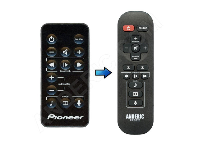 RRSB23 Remote Control Replaces: Pioneer 47466.112.SPSB23, 474-SPSB03-1-RH - Compatible With: SPSB03, SPSB23, SPSB23W