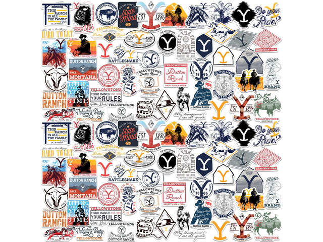 Yellowstone 2nd 100 Vinyl Stickers Waterproof Die-Cut Decals Laptop Car
