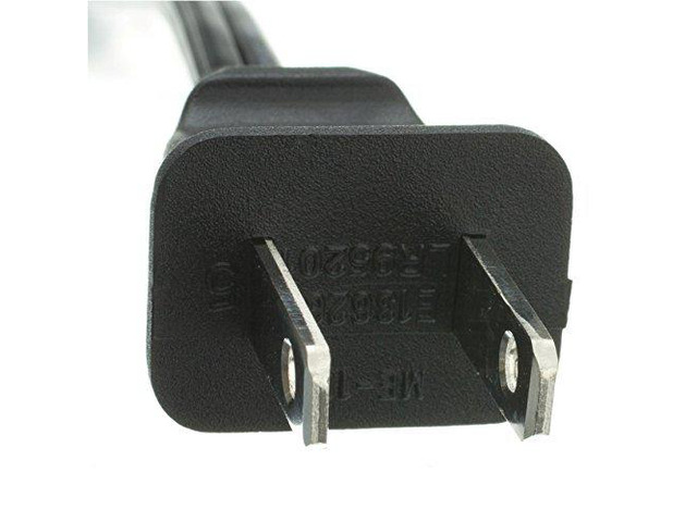 6 Feet Figure 8 Non-Polarized (NEMA 1-15P to C7) 2 Prong Power Cord, Compatible with Printers, Smart LEDs, TVs, Play-Stations, Notebook and Laptop...