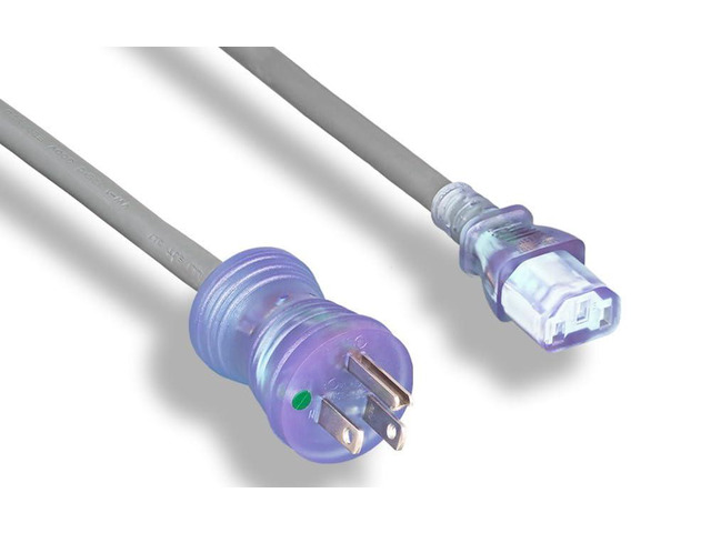 Hospital Grade Heavy-Duty Power Cord, NEMA 5-15P/C13 14AWG 15A 125V 25FT (Audiophile Grade)