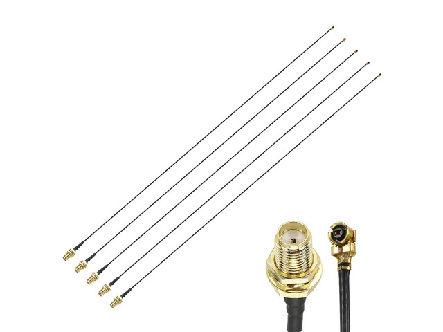 5 Pcs SMA Female to U. F.L1 Coax Cable, 20'/50cm SMA Female to UFL Pigtail Extension Jumper 1.13mm Low Loss Coaxial Cable for Wireless Routers Antenna