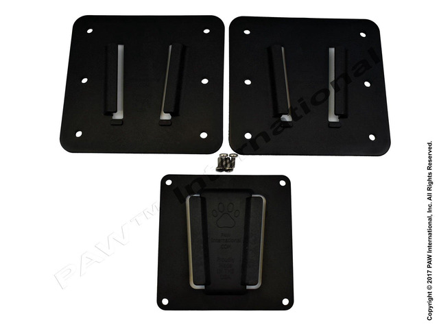International RV TV Bracket Black 3 Piece Set 1-Polymer TV Bracket (VESA 100x100mm) 2-Black Polymer Wall Mounts