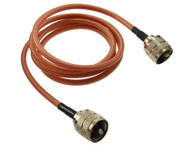 CablesOnline, 4ft RG400 Double-Braided SPC Shield with UHF PL259 Male/Male 50 Ohm Coaxial Cable, R4-U004