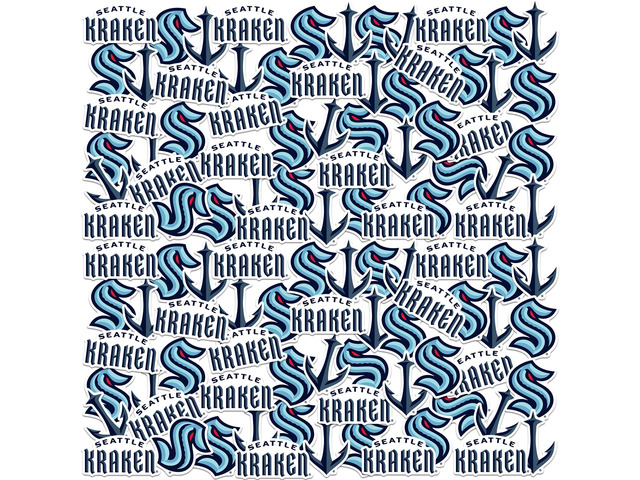 NHL Seattle Kraken Logo 100 Vinyl Stickers Waterproof Die-Cut Decals Laptop