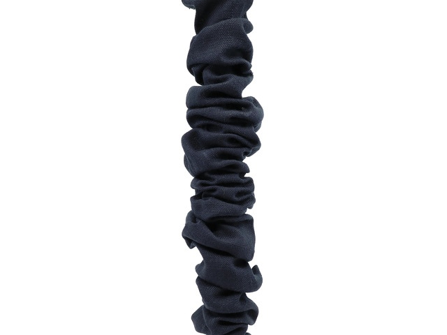5 Foot Linen Fabric Chandelier Chain Cord Cover with Hook and Loop Closure, Black