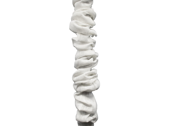 5 Foot Linen Fabric Chandelier Chain Cord Cover with Hook and Loop Closure, Off White