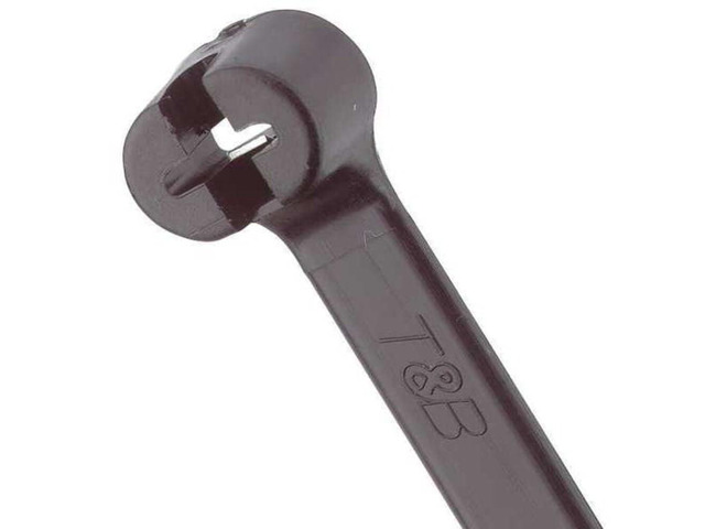 Cable Tie, 8-1/2 in L, 2 in Max Bundle Dia., Black, Nylon 6/6, 120 lb Strength, 50 PK - 1 Each