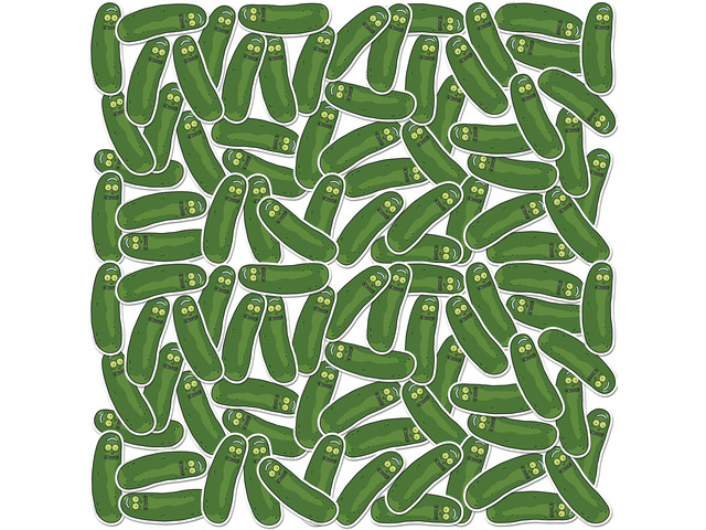 Rick and Morty Pickle Rick Collection 200 Vinyl Stickers Waterproof Die-Cut