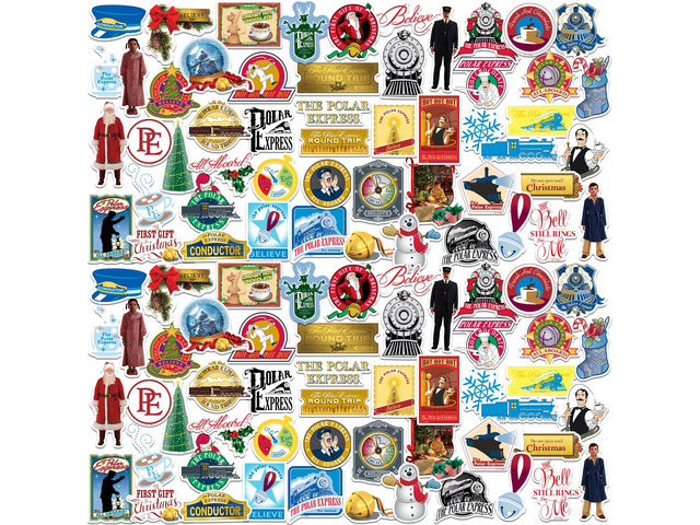 The Polar Express Classic Holiday 200 Vinyl Stickers Waterproof Die-Cut Car