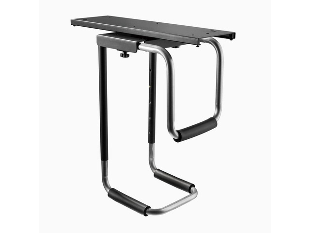 Heavy Duty PC Mount Under-Desk Adjustable CPU Holder with Sliding Track and 360° Swivel, Fits Towers up to 22lbs, Steel Construction for Secure...