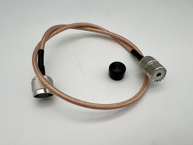 SO239 UHF Female to N Male RG400 Jumper Low Loss Double Shielded Coax Cable (2 ft)