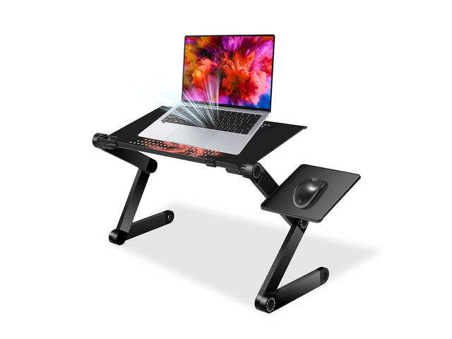 Extra Wide Adjustable Laptop Stand, Laptop Desk for 17inch Computer, Portable Aluminum Laptop Stand with Detachable Mouse Pad, Ergonomic Lap Desk...