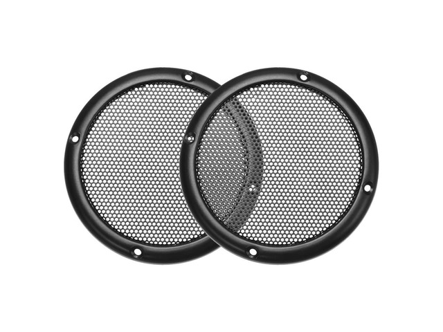 Speaker Grill Cover 3.5 Inch 96.7mm Mesh Decorative Circle Subwoofer Guard Protector Black 2pcs