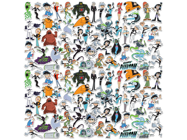 Danny Phantom 200 Vinyl Stickers Waterproof Die-Cut Decals Laptop Scrapbook