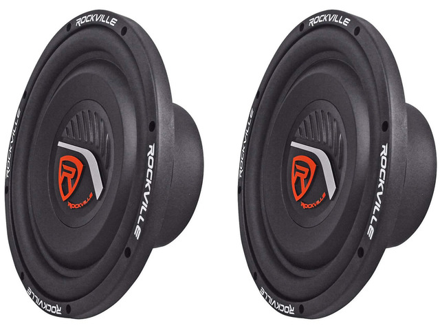 W10T4-S2 10' SVC 2-Ohm Slim Car Subwoofer, 2400W, 2-Pack CEA-2031 Compliant, 2' Voice Coil, 45oz Magnet, Butyl Surround, Steel Basket, Nickel...