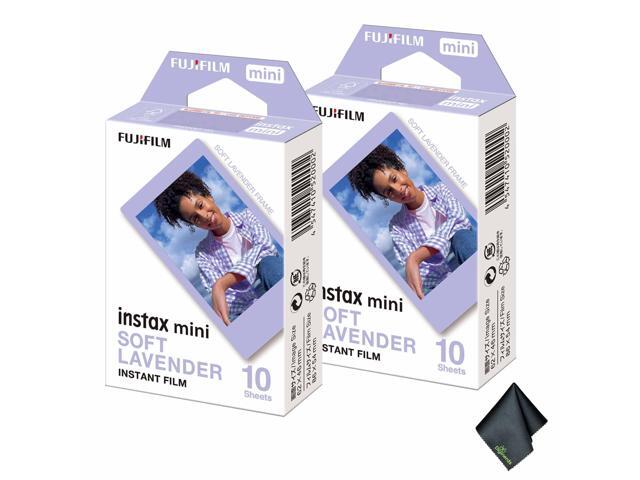 INSTAX MINI Soft Lavender Film 20 Exposures Bundle For Instant Photos, Scrapbooks & Sharing Includes Cleaning Cloth