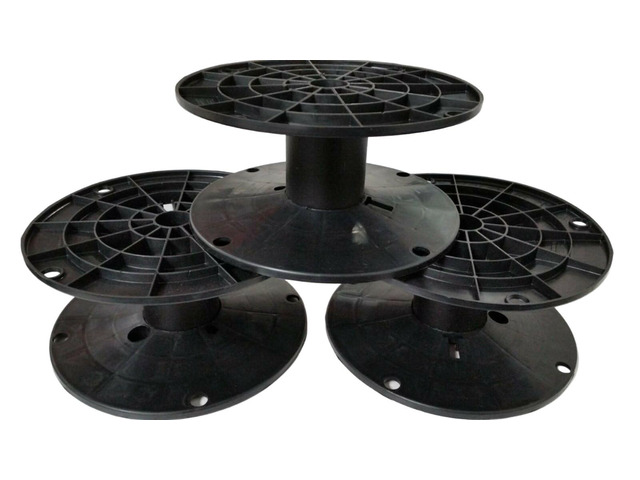 LOT OF 15 Black Plastic Spool Cable Wire Reel 6 1/2' Dia x 3' H WITH 3/4' ARBOR