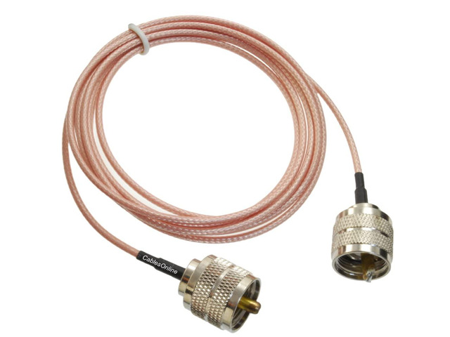CablesOnline, 6ft UHF PL259 Male to UHF PL259 Male RG316 50-Ohm Low Loss Coaxial Cable, UC106