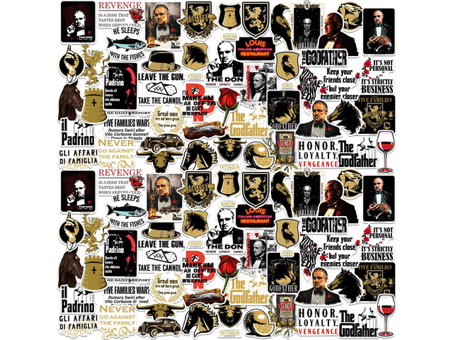 The Godfather Movie 200 Vinyl Stickers Waterproof Die-Cut Decals Laptop Car