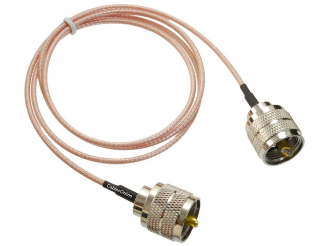 CablesOnline, UHF PL259 Male to UHF PL259 Male 50-Ohm RG316 Coax Low Loss RF Cable (3ft)