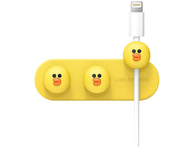 LINE Friends Magnetic Cable Management Buttons Reusable Sticker Attaches to Surface, Organize 3 Cables, Powerful magnets, Desk Organization, Desk...