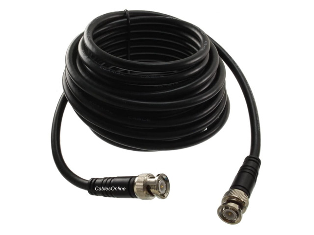 CablesOnline, 20ft RG8X Pure Copper with BNC Male to BNC Male Connector 50 ohm Coaxial Cable, R-BX020C