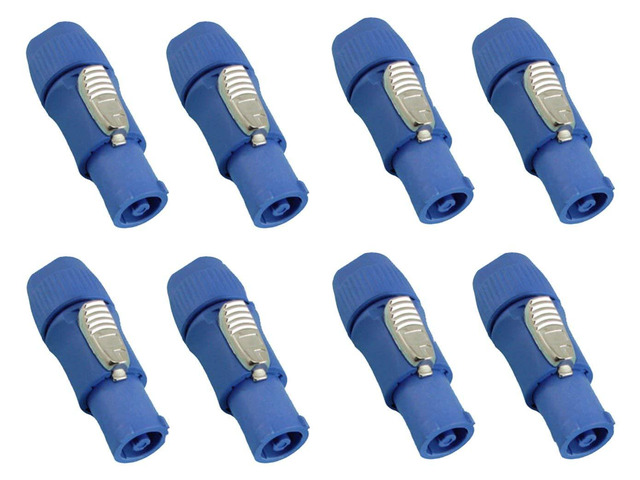 8 ProCraft TSC039 AC Cable End Blue Power in Plug/Mate W/Neutrik Powercon Blue AC power-in cable plugs feature secure screw terminal connections...