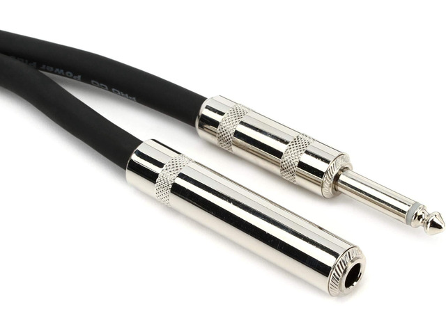 S14QQF Speaker Extension Cable - 1/4-inch TS Female to 1/4-inch TS Male - 6 Foot