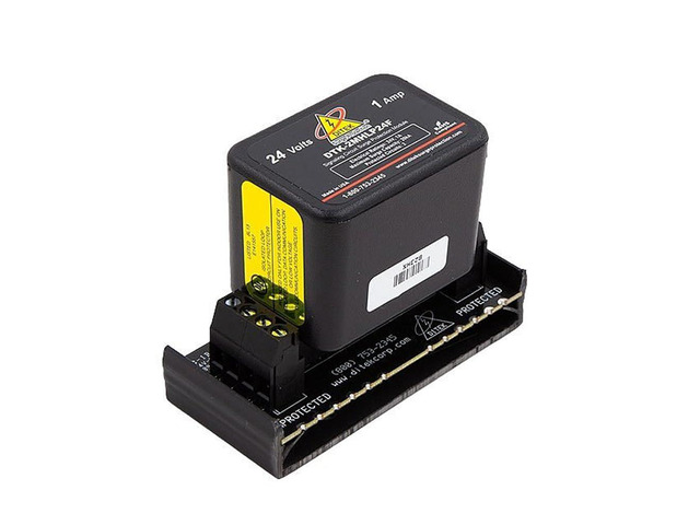 DTK-2MHLP24FWB 2 Pair, 24V, Modular Alam Panel Protector & Base W/ 1A Fuse, UL497B Listed