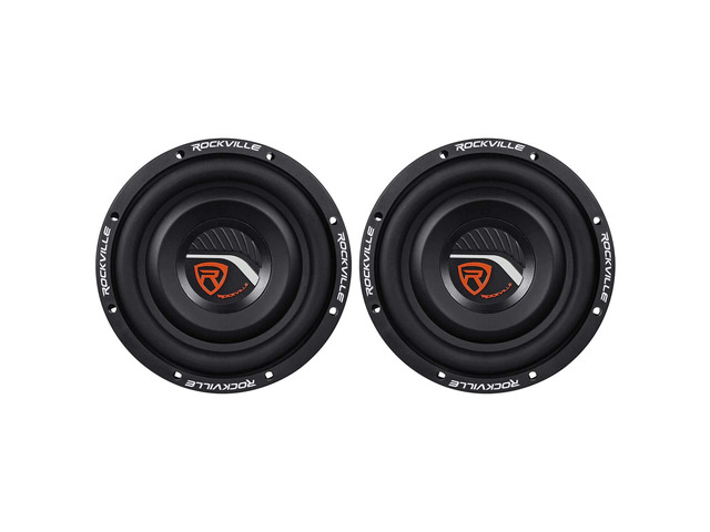 W8T4-S2 8' SVC 2-Ohm Slim Car Subwoofer, 1000W Peak/250W, 2-Pack CEA-2031 Compliant, 1.5' Voice Coil, 33oz Magnet, Butyl Surround, Steel Basket,...