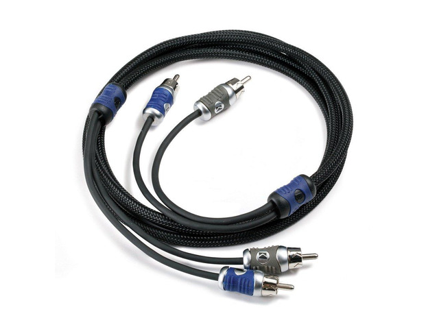 46QI26 Q-Series 2-Channel RCA Interconnects, 6.0 Meter Stereo pair for amp wiring, reaches trunk-mounted amplifiers, solid molded connectors,...