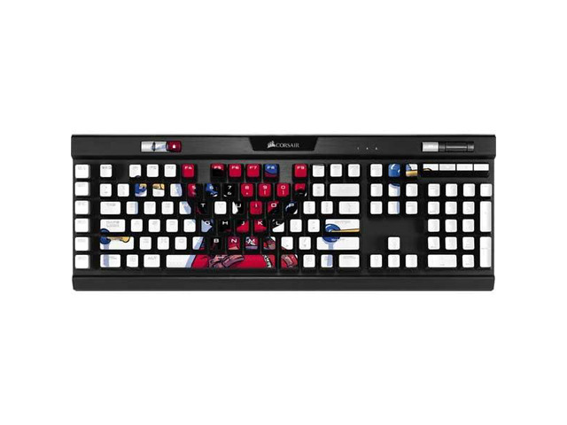 Decal Other Skin Compatible with K95 RGB Platinum Mechanical Gaming Keyboard - Officially Licensed Marvel Deadpool Babypool Playing Design