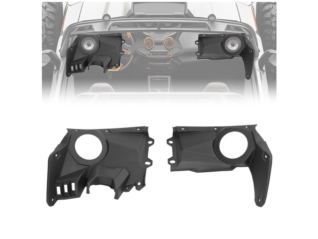 6.5 Inch Dash Speaker Pods Assembly Compatible with 2017-2025 Can Am Maverick X3/ X3 Max Turbo R Front Stereo Speaker Enclosure Panels (2PCS, LH+RH)